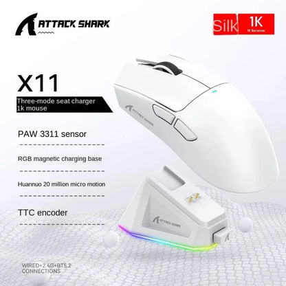 Attack Shark X11 PAW3311 Bluetooth Gaming Mouse