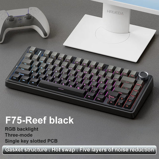 AULA F75 Wireless/Bluetooth/Wired Gaming Mechanical Keyboard