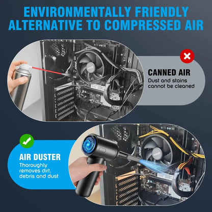 2 In 1 Compressed Air Duster Cordless Rechargeable Dust Blower